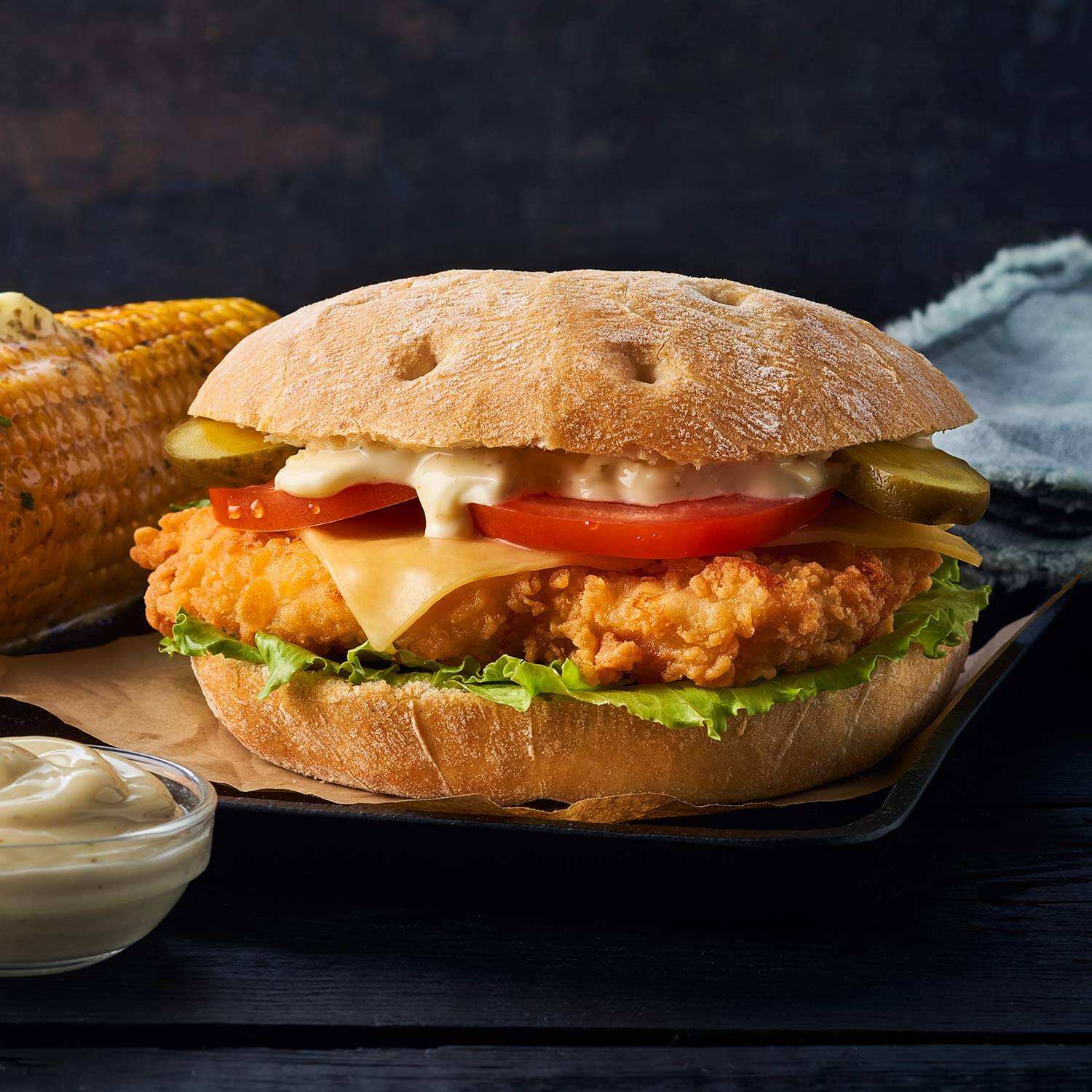 Cheese Chicken Burger Menu